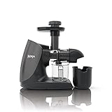 Ninja Slow Juicer [JC100EU] Entsafter, Behälter mit 500 ml Fassungsvermögen, 3 Filterelemente, Reinigungsbürste, BPA-frei, Grau & Schwarz