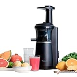 Panasonic Slow Juicer MJ-L501KXE Entsafter (Entsafter für Obst/Gemüse, Saftpresse, Sorbet Herstellung, Entsafter elektrisch, 150 W, schwarz)