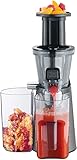 Severin Slow Juicer ES 3571 – Entsafter für Saft, Sorbet, Eis, Marmelade uvm. – elektrische Saftpresse aus Edelstahl – einfache Reinigung dank Easy-Clean Konzept – 1 l Auffangbehälter – 150 Watt